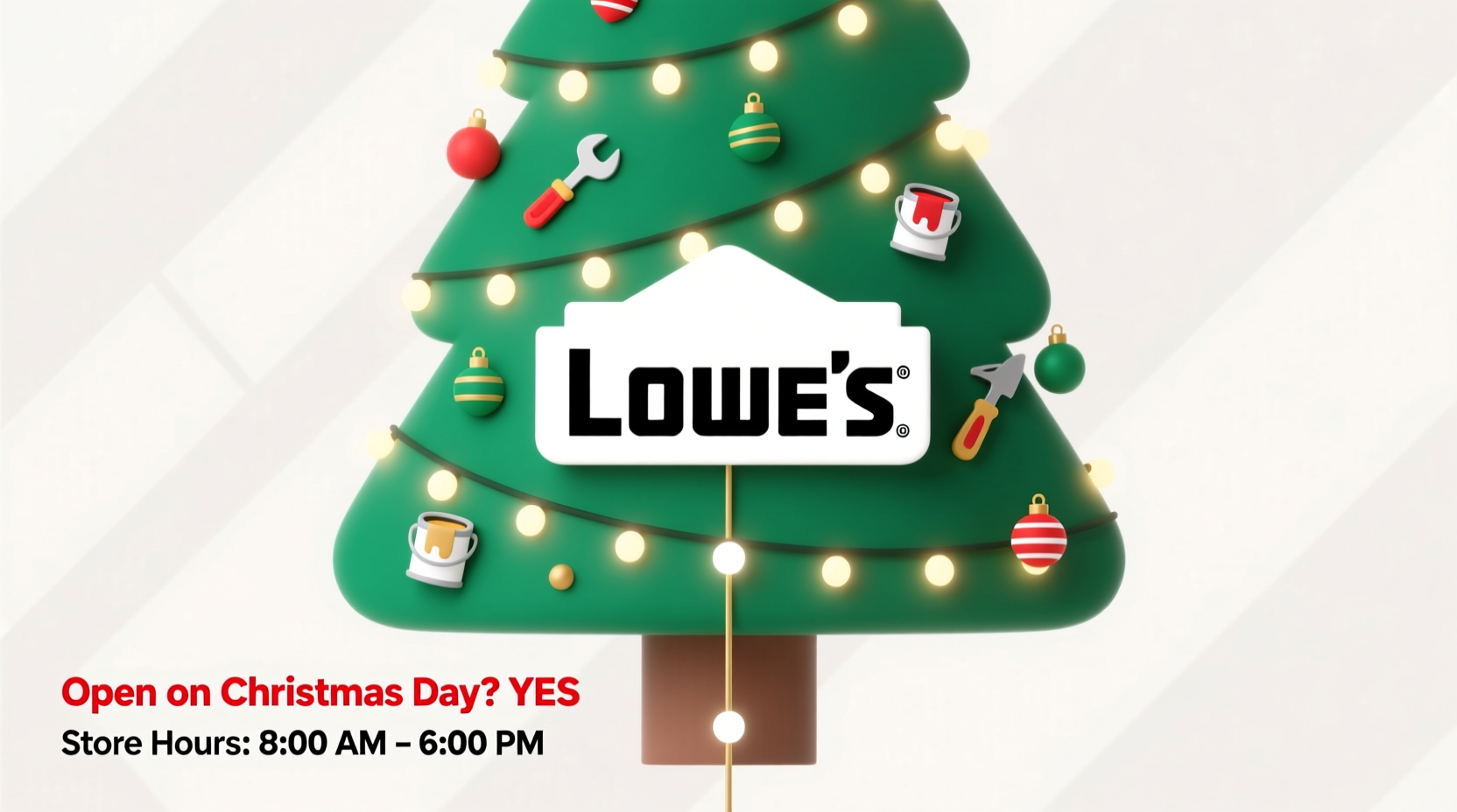 is lowes open on christmas day