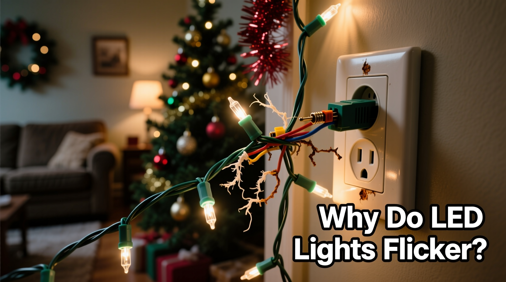 why does my led christmas light strand flicker common wiring problems explained
