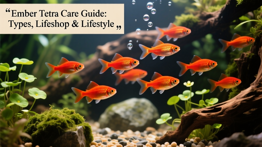 A thriving ember tetra school in a mature, planted aquarium with driftwood, floating plants, and gentle filtration