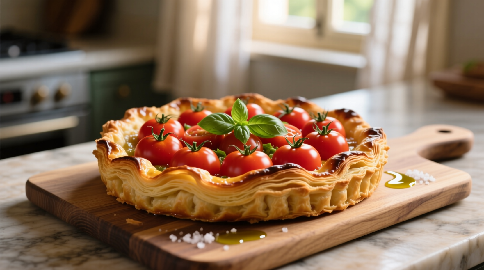 Perfect Tomato Tart with Puff Pastry Recipe in 45 Minutes