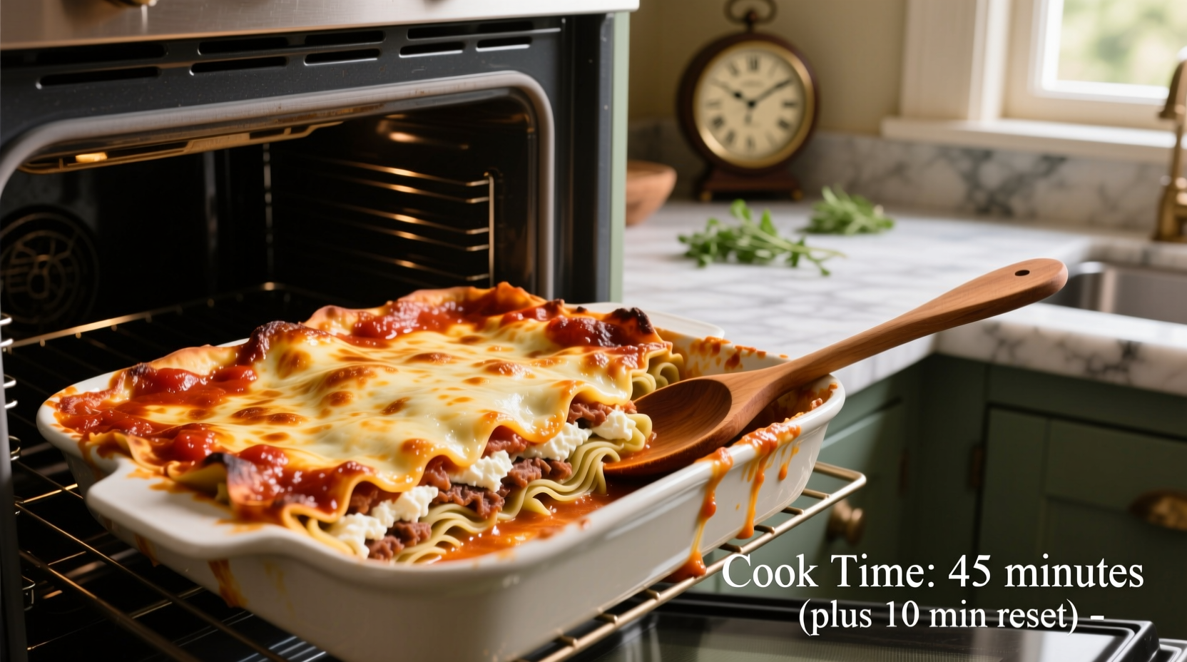 how long does a lasagna take to cook