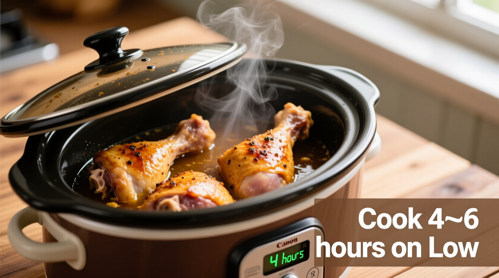 how long cook chicken thighs in crock pot