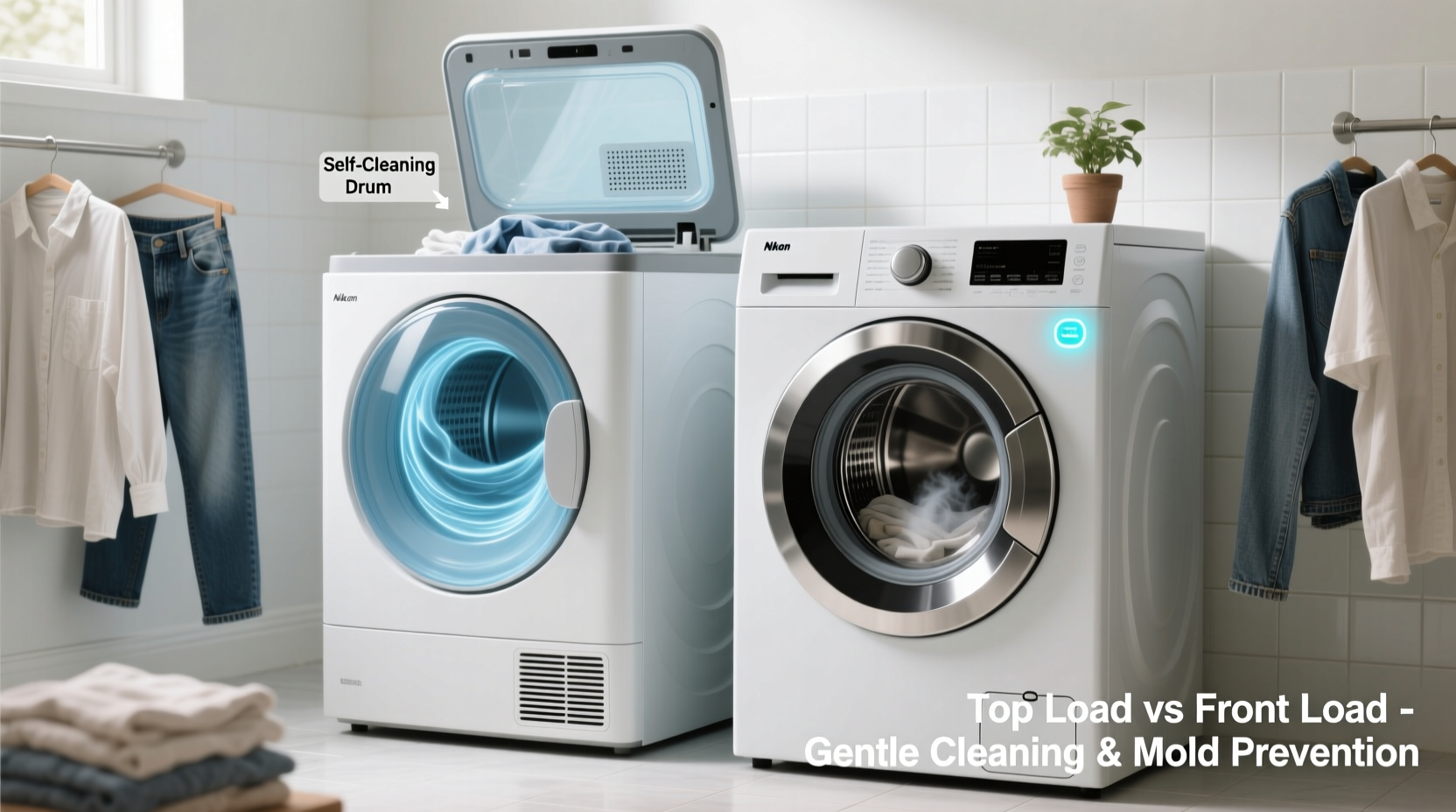 top loader vs front loader washing machine which one cleans clothes gently without mold issues