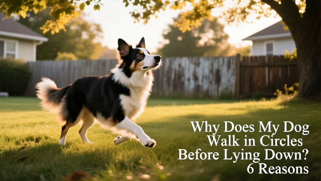 A border collie pausing mid-circle, head up and alert, ears forward