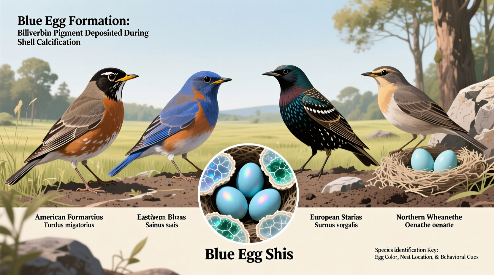 what bird has blue eggs