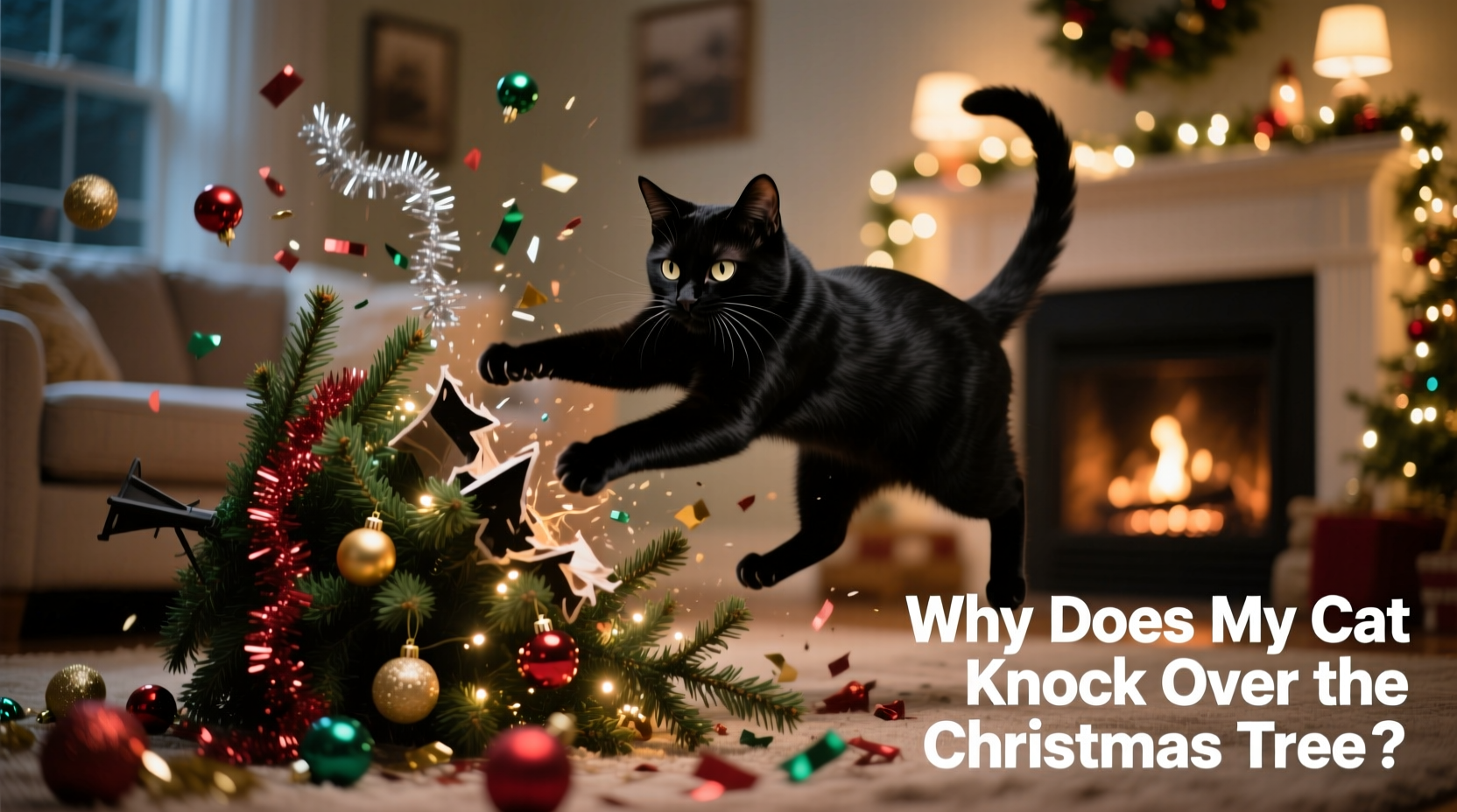 why does my cat knock over the christmas tree stabilizing tricks that work