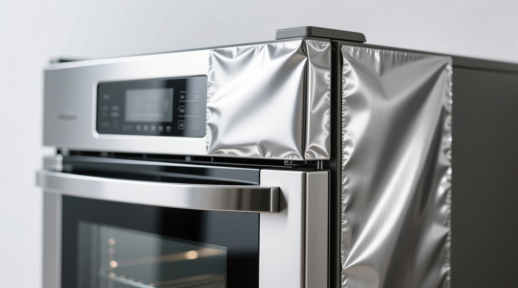 refurbish appliances with stainless steel contact paper