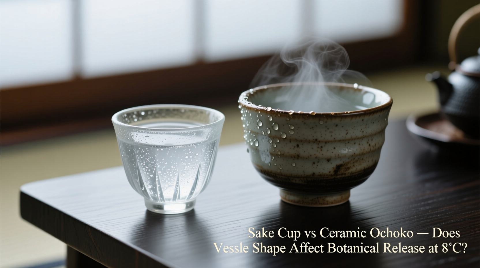 sake cup vs ceramic ochoko for chilled gin—does vessel shape affect botanical release at 8°C