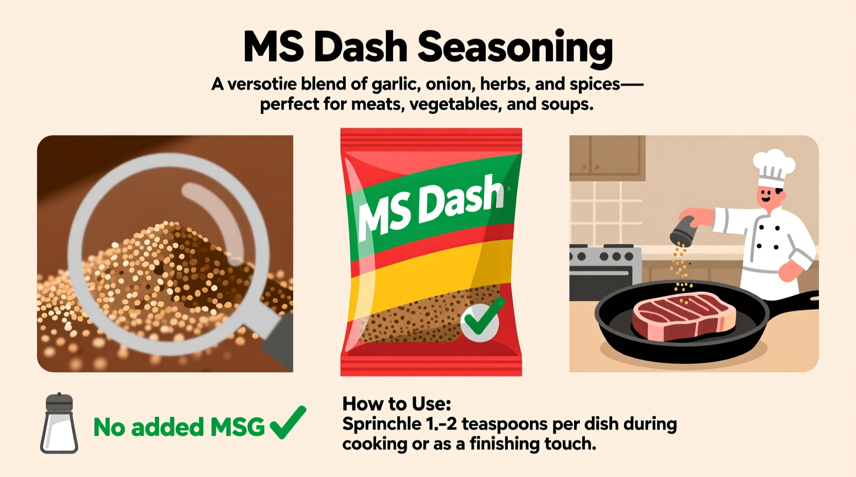 what is ms dash seasoning and how to use it