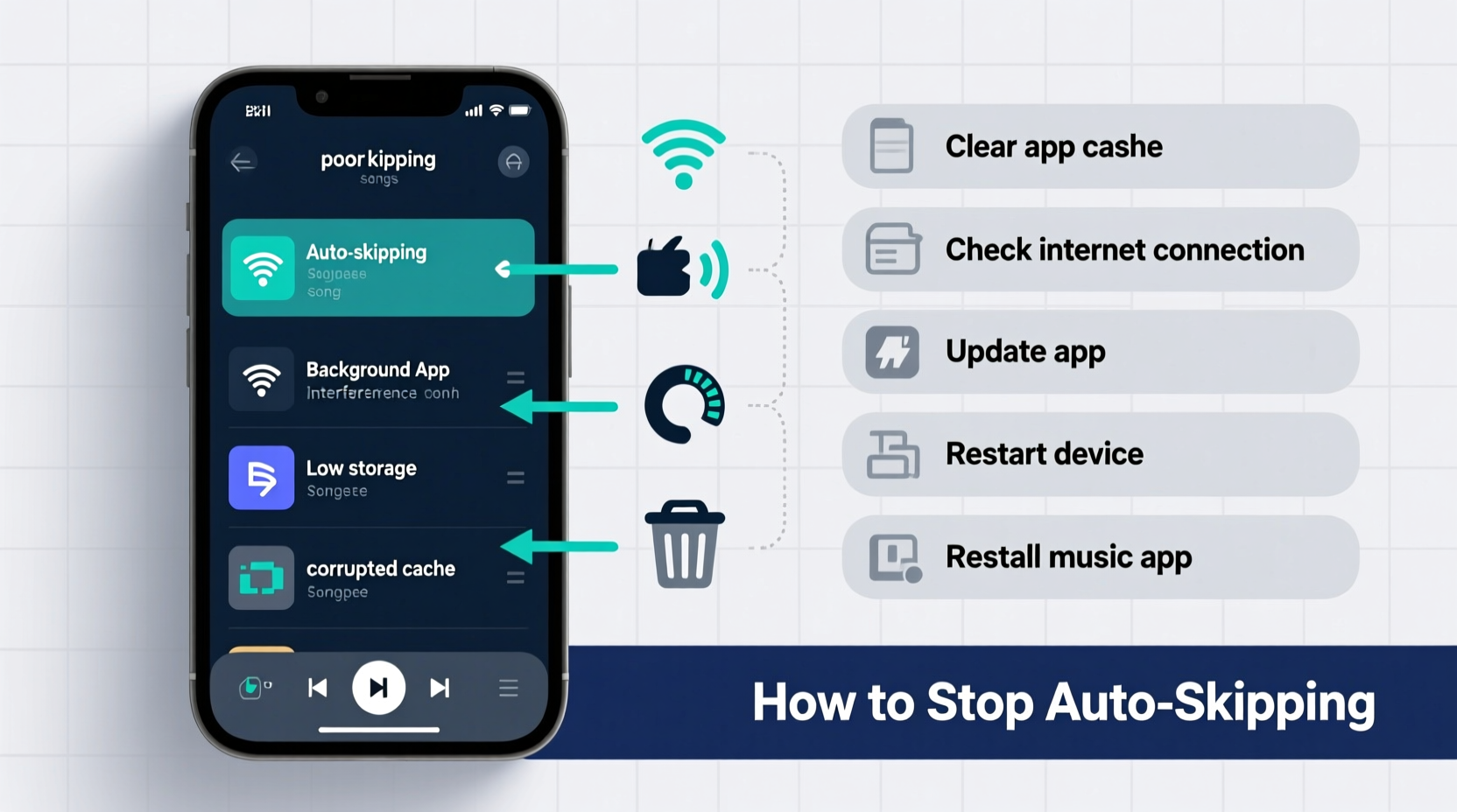 why does my playlist skip songs automatically and how to stop it