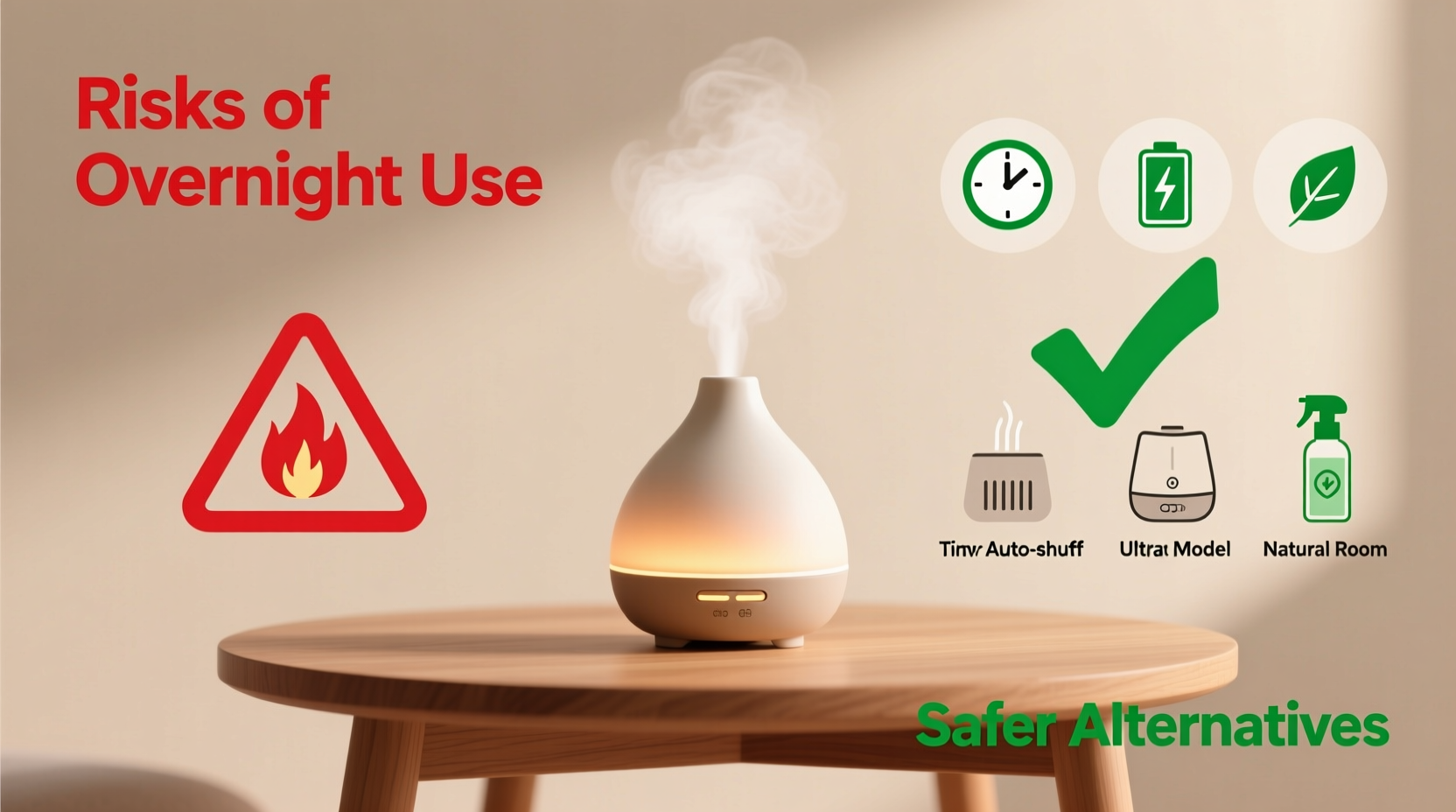 is it safe to leave a diffuser on overnight risks and safer alternatives