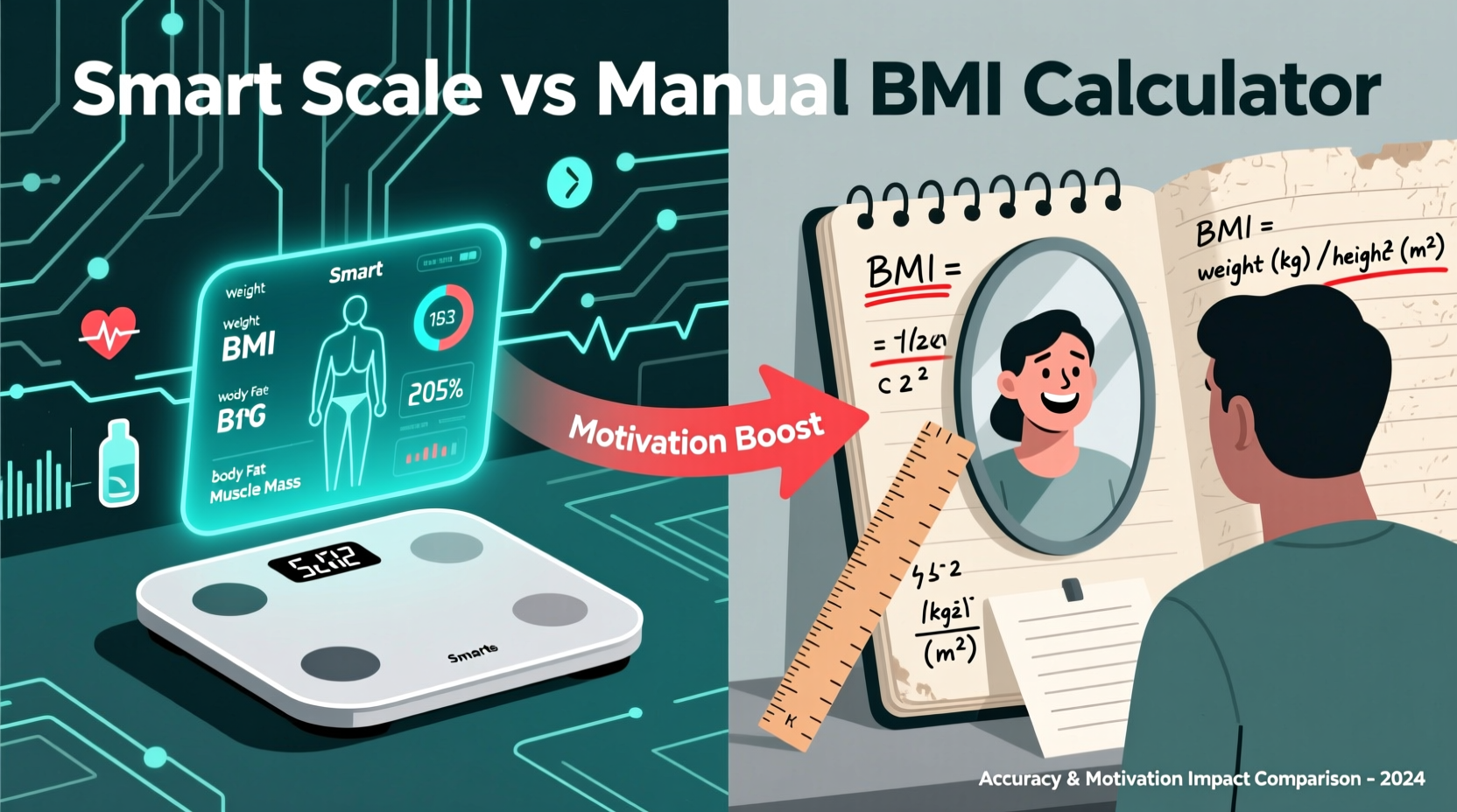 smart scale vs manual bmi calculator accuracy and motivation impact