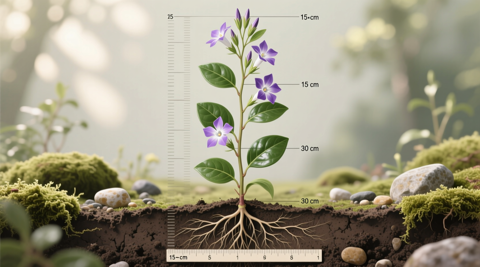 how tall does vinca grow