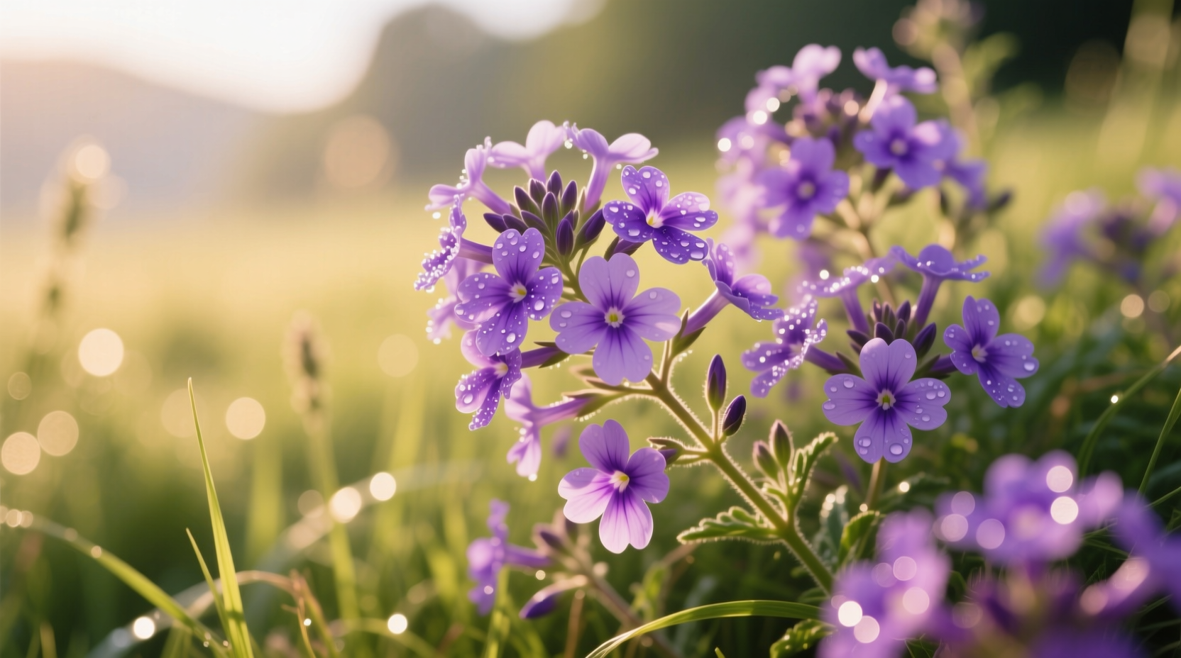 verbena purple flowers