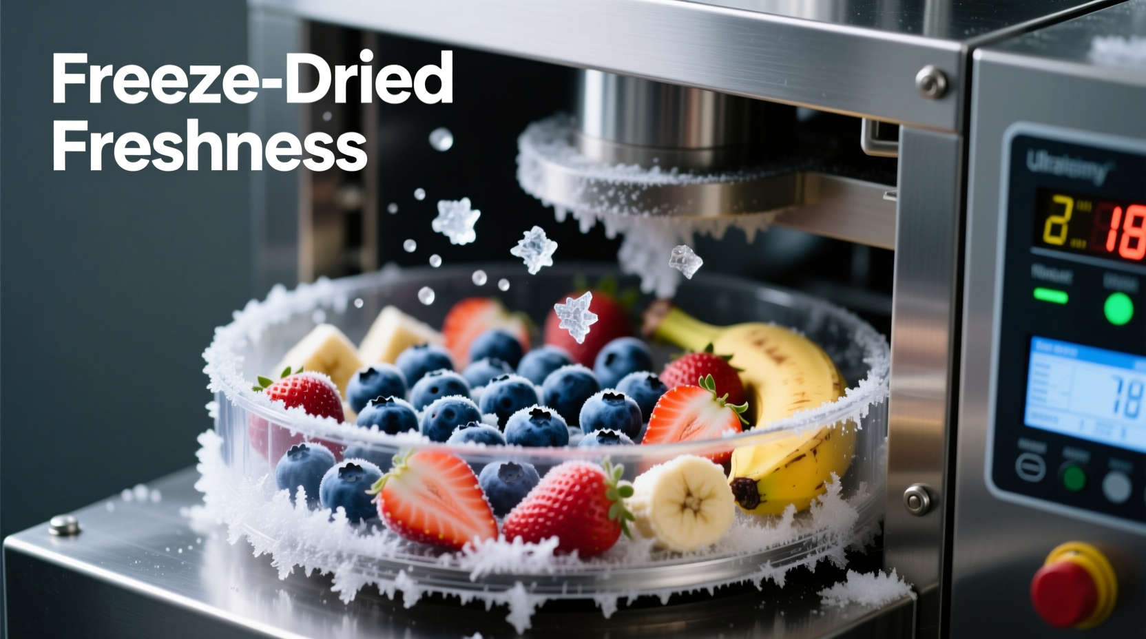 Freeze drying machine processing fruits