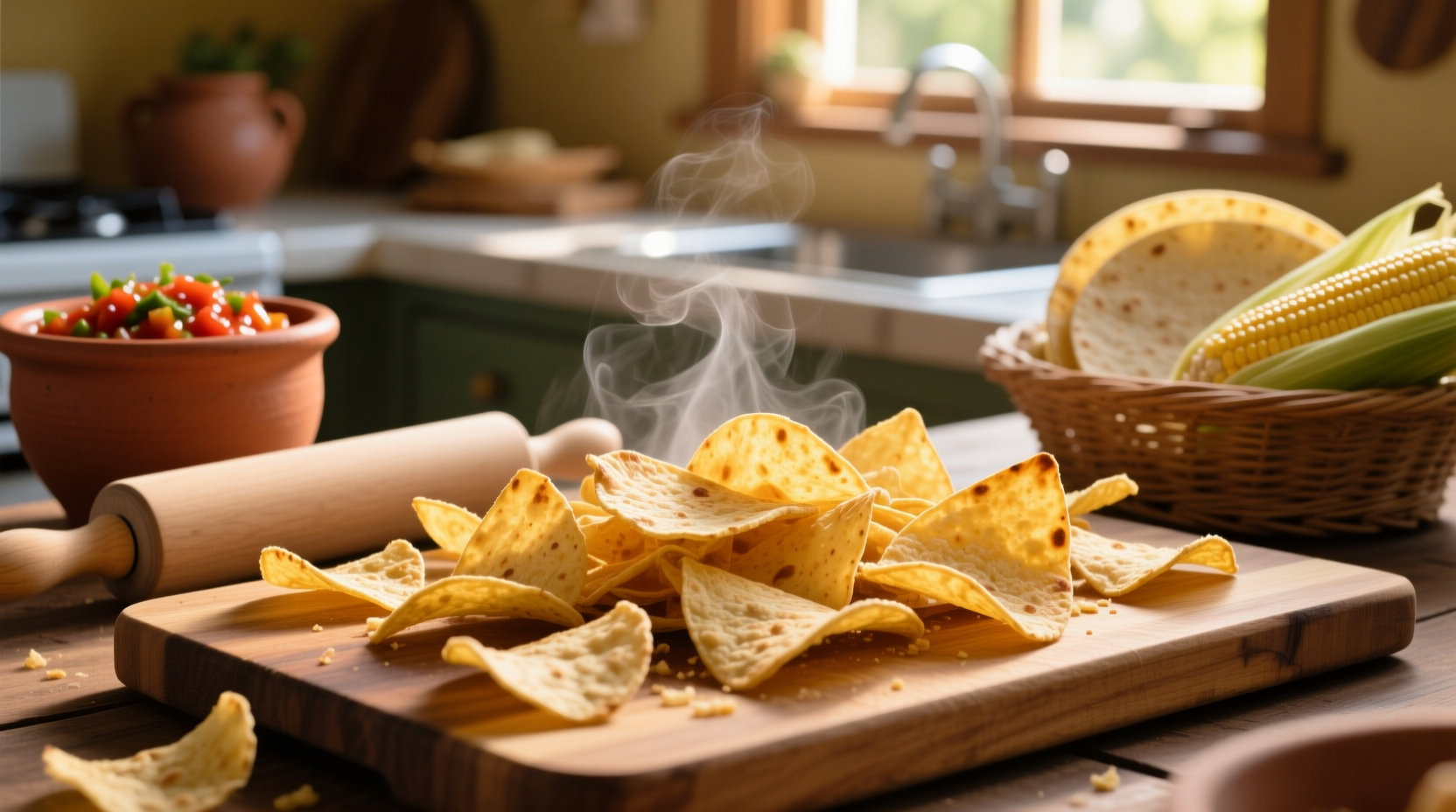 whip up some hot and fresh homemade tortilla chips