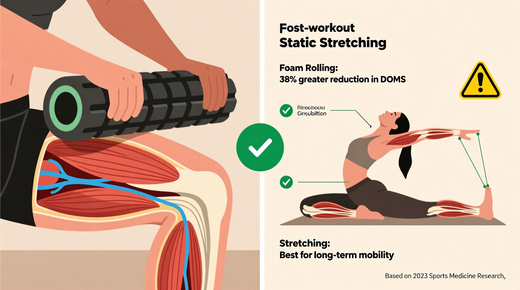 is a foam roller better than stretching for sore muscles after workouts