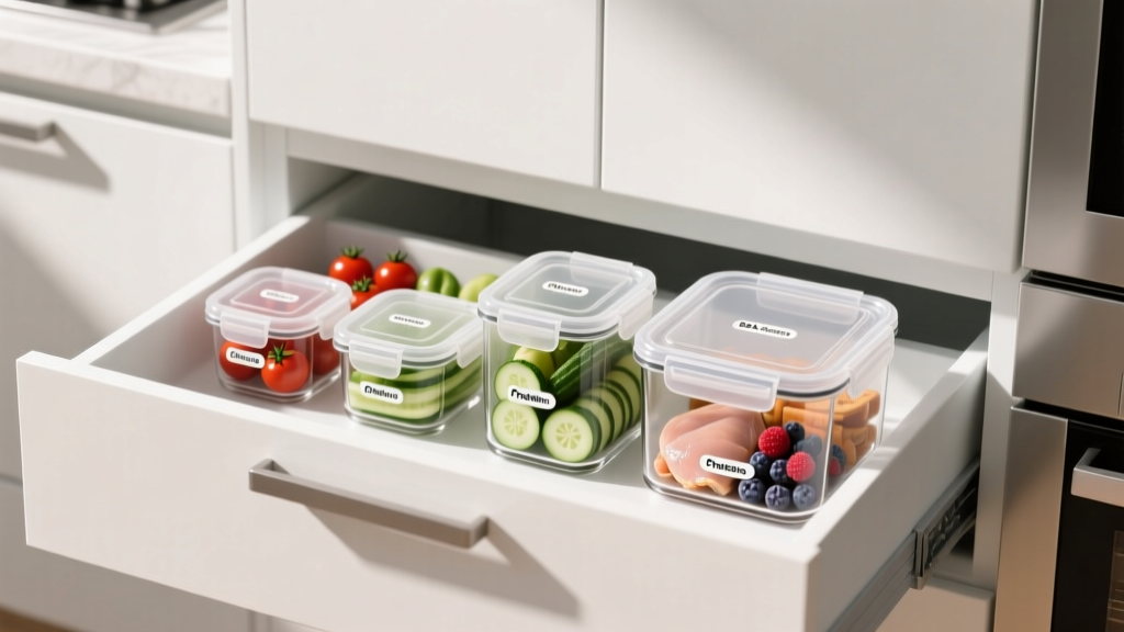 Refrigerator Drawer Organizer for Meal Prep Containers: S...