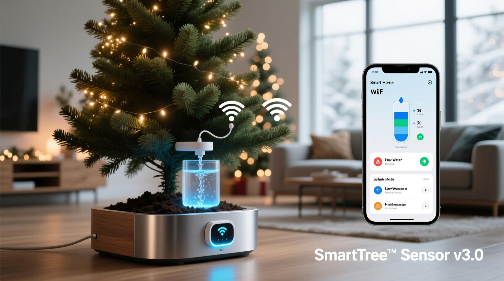 how to integrate smart home sensors with christmas tree watering systems