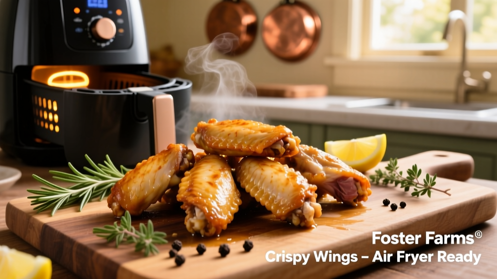 Crispy Foster Farms Chicken Wings in Air Fryer