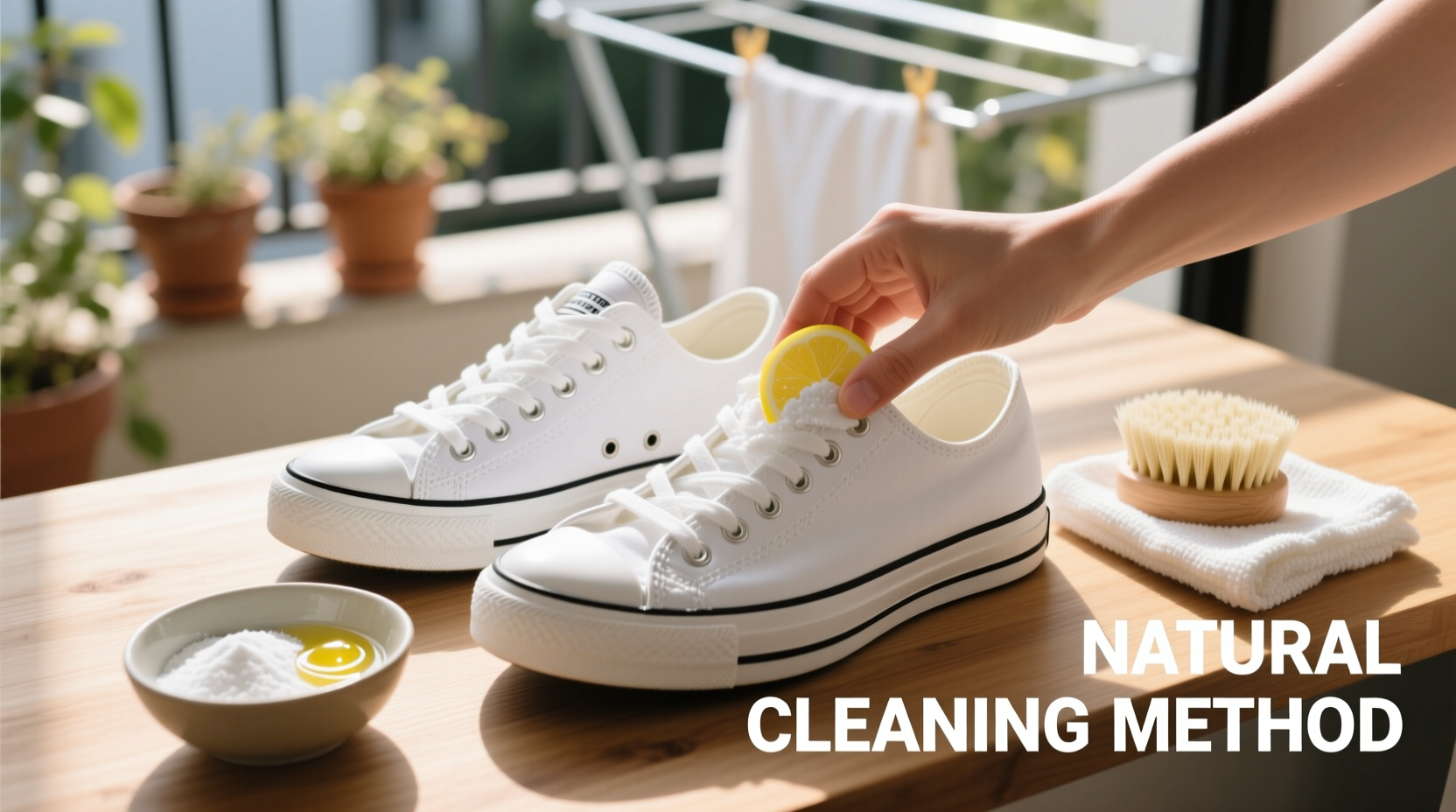 how to clean white canvas sneakers naturally without yellow stains