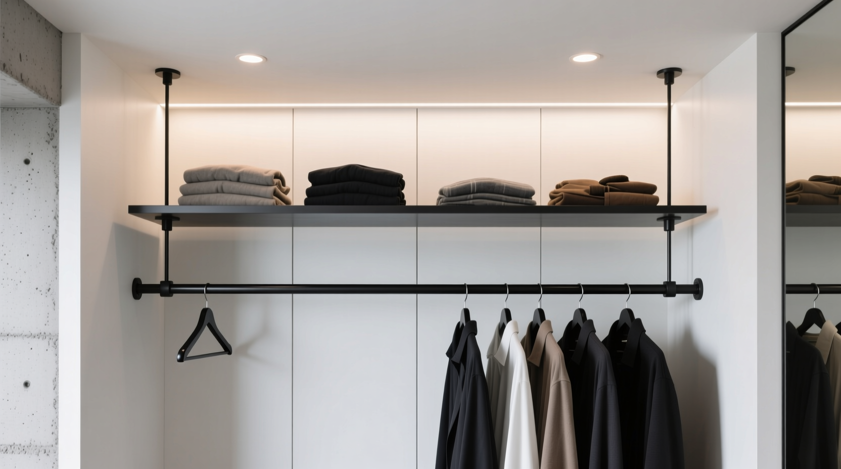 closet rod extender vs double hanging rod