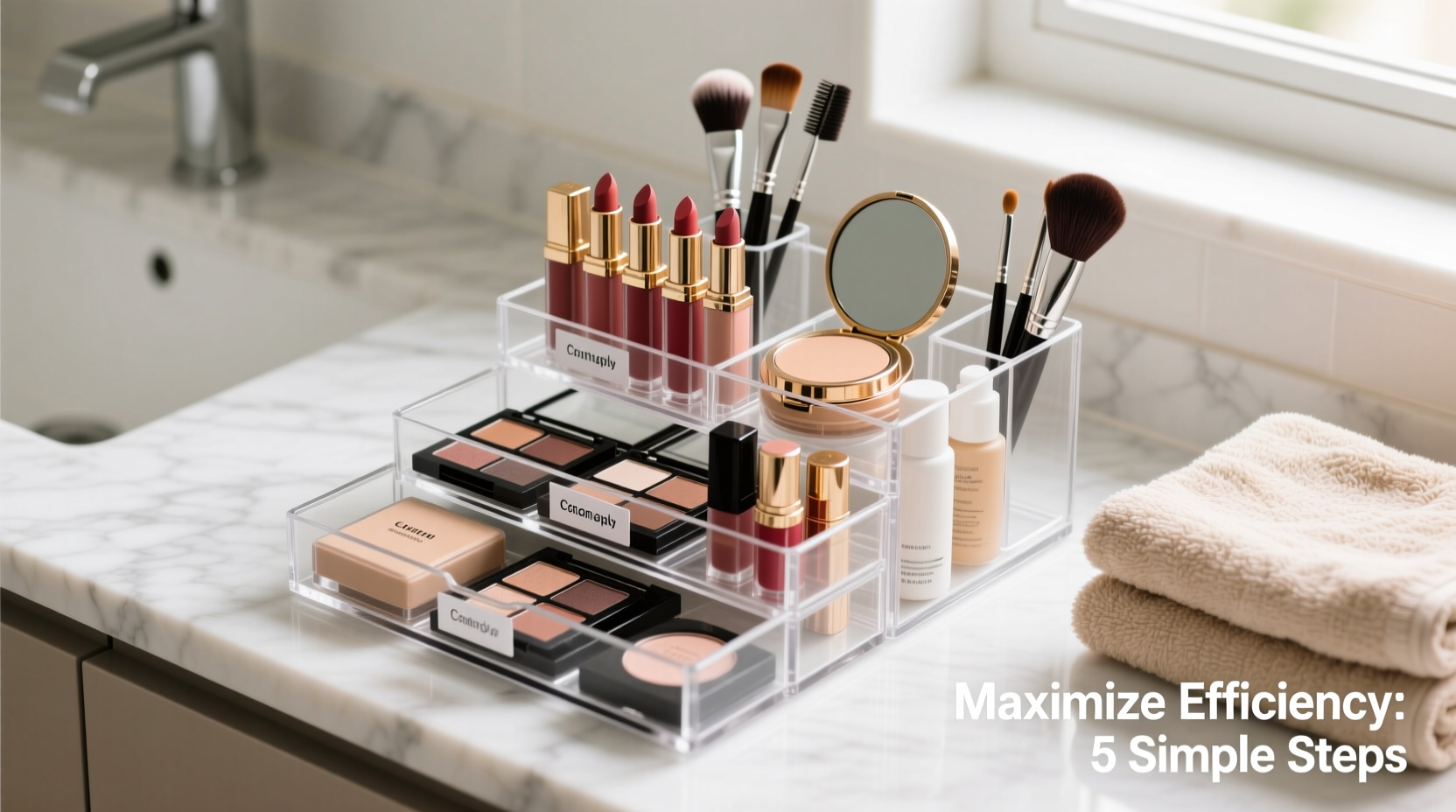 how to organize a small makeup drawer for maximum efficiency