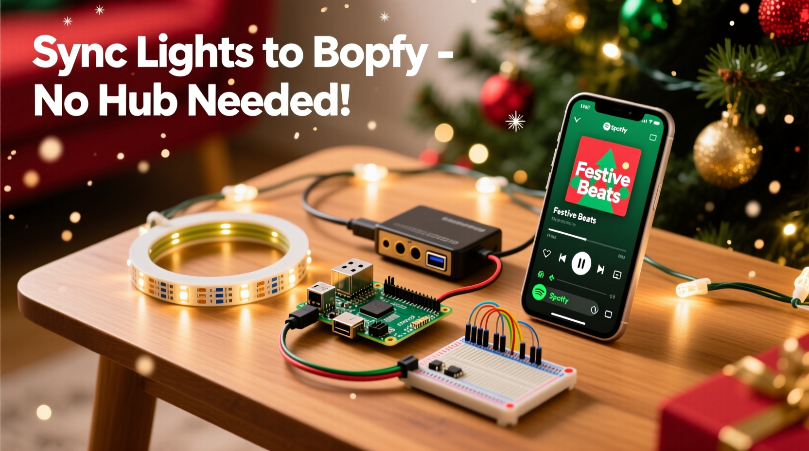 how to sync christmas lights to spotify playlists using affordable diy methods no hub required