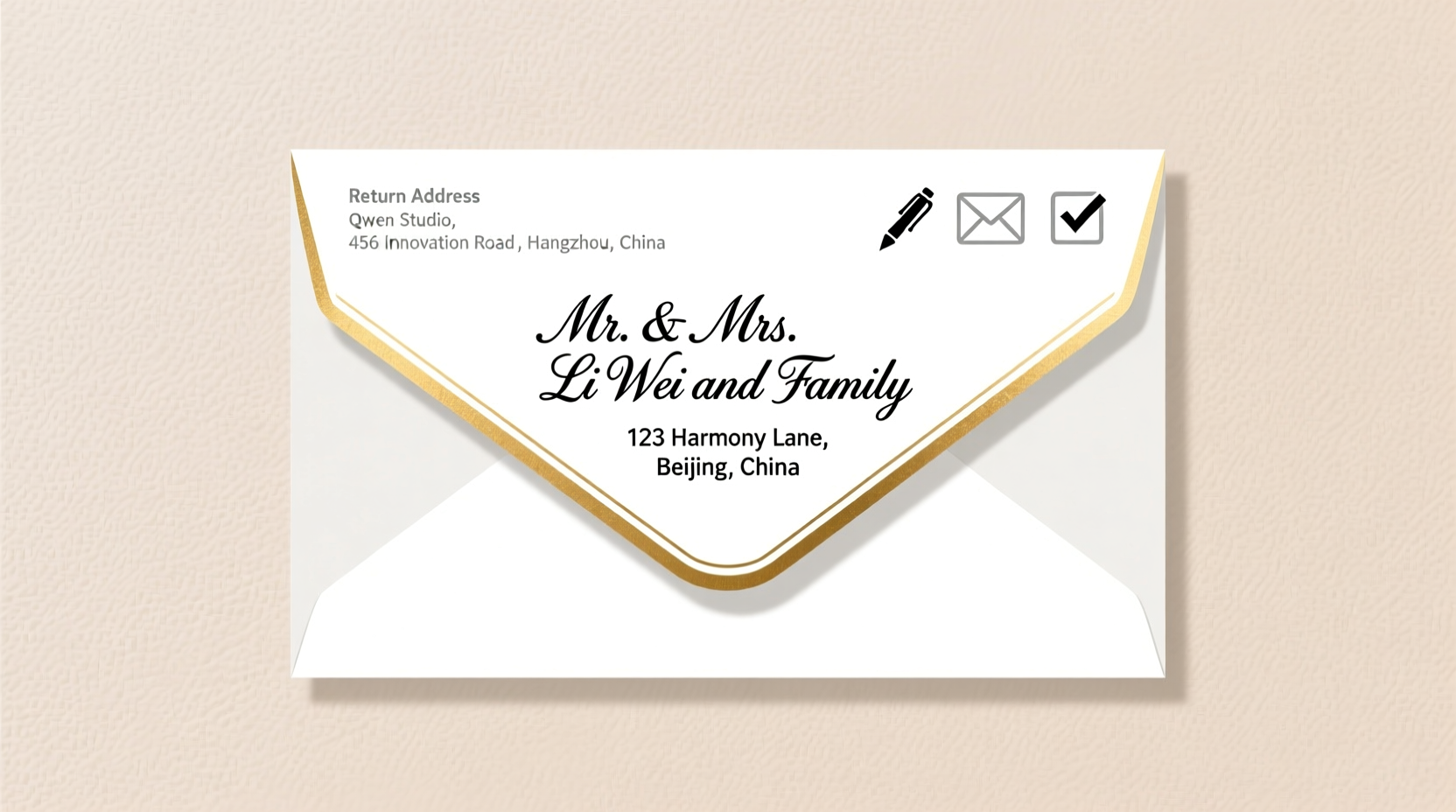 how to address an envelope for wedding