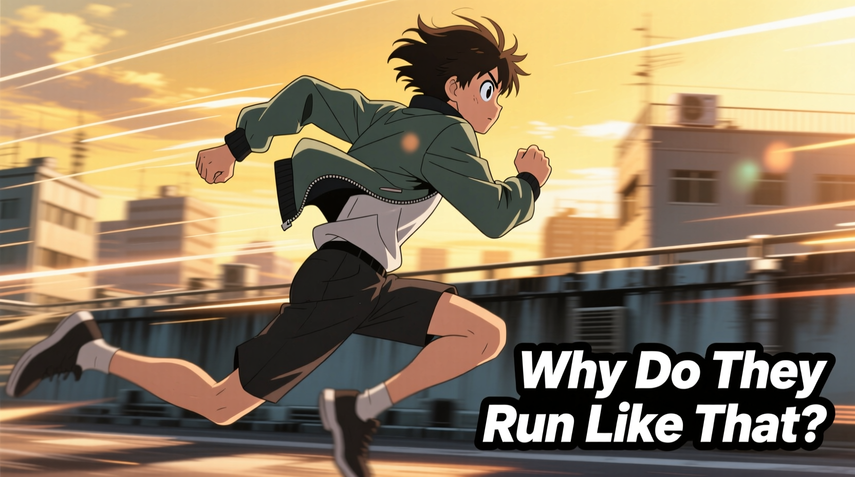 Why Do Anime Characters Run With Their Arms Behind Their
