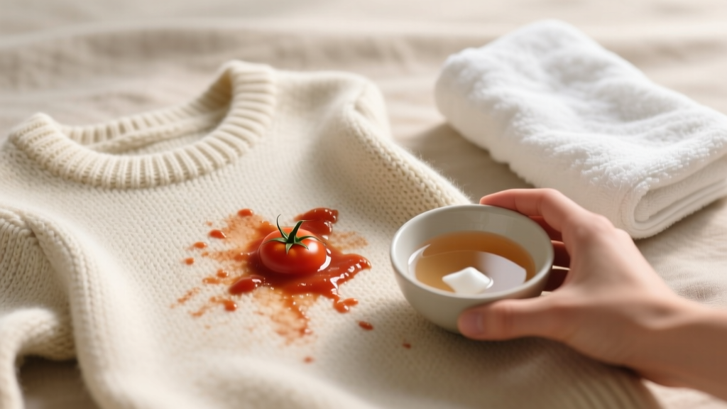 Tested: How to get tomato sauce out of wool sweater fast