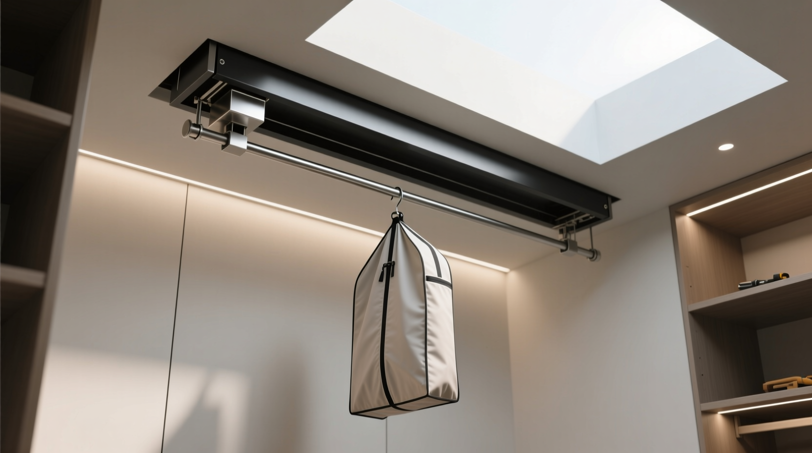retractable ceiling rod worth it for garment bags