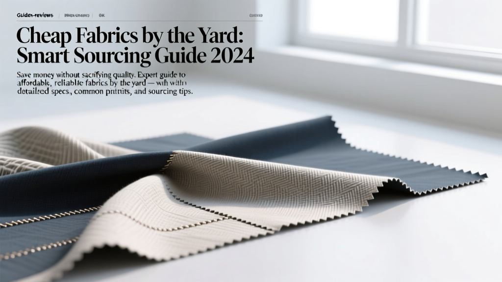 Cheap Fabrics by the Yard: Smart Sourcing Guide 2024