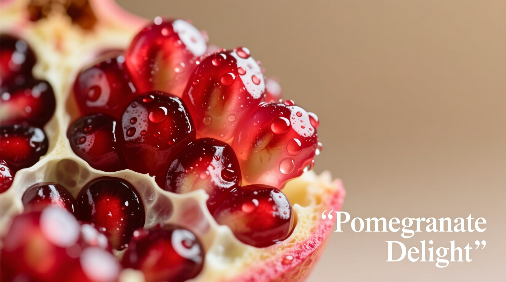 Close-up of pomegranate seeds showing juicy arils and crunchy kernels