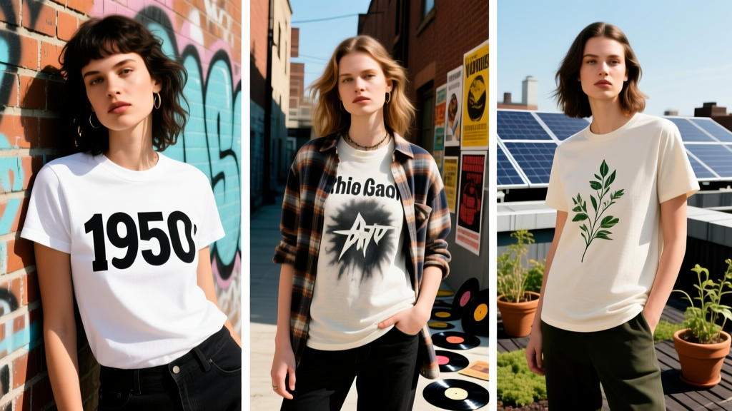 When Did Graphic Cotton T-Shirts Become Popular?