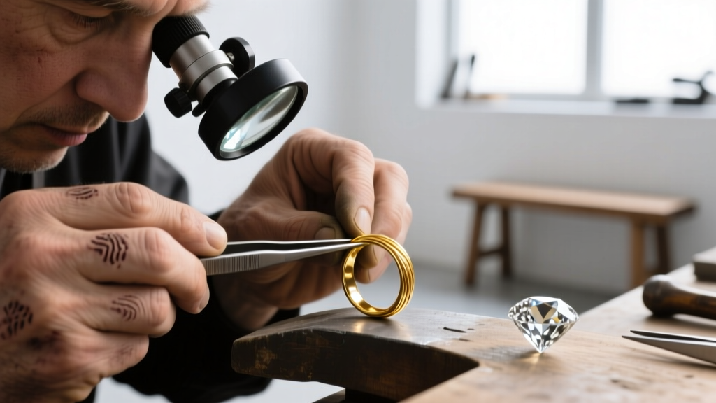 Macro shot of a jeweler