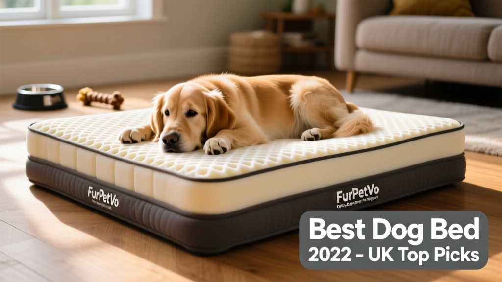 Side view of the FurPetVo OrthoSupport Memory Foam Bed showing layered foam construction and breathable egg-crate top surface