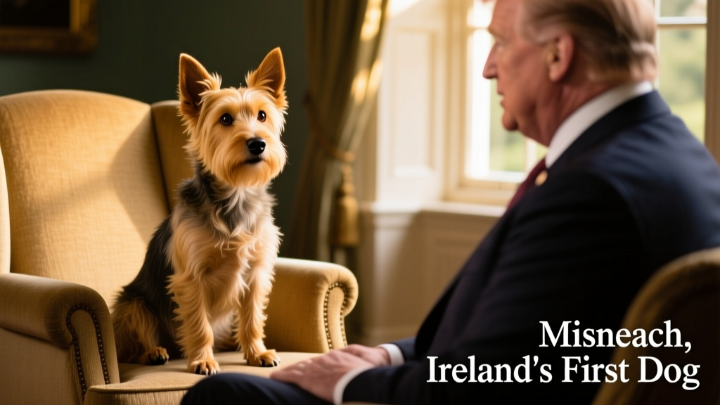 Irish President's Dog, Misneach, Adorably Steals the Show During TV Interview