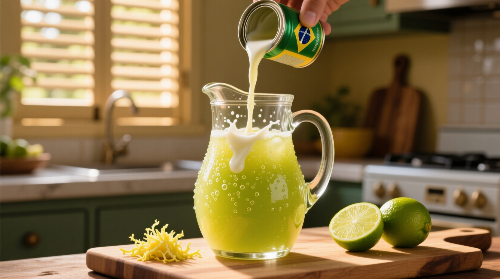 make brazilian limeade with that last bit of condensed