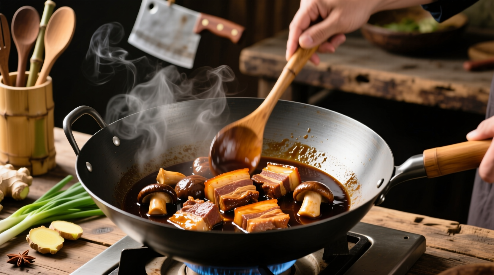 wok skills 101 homestyle cooking how to braise with a wok