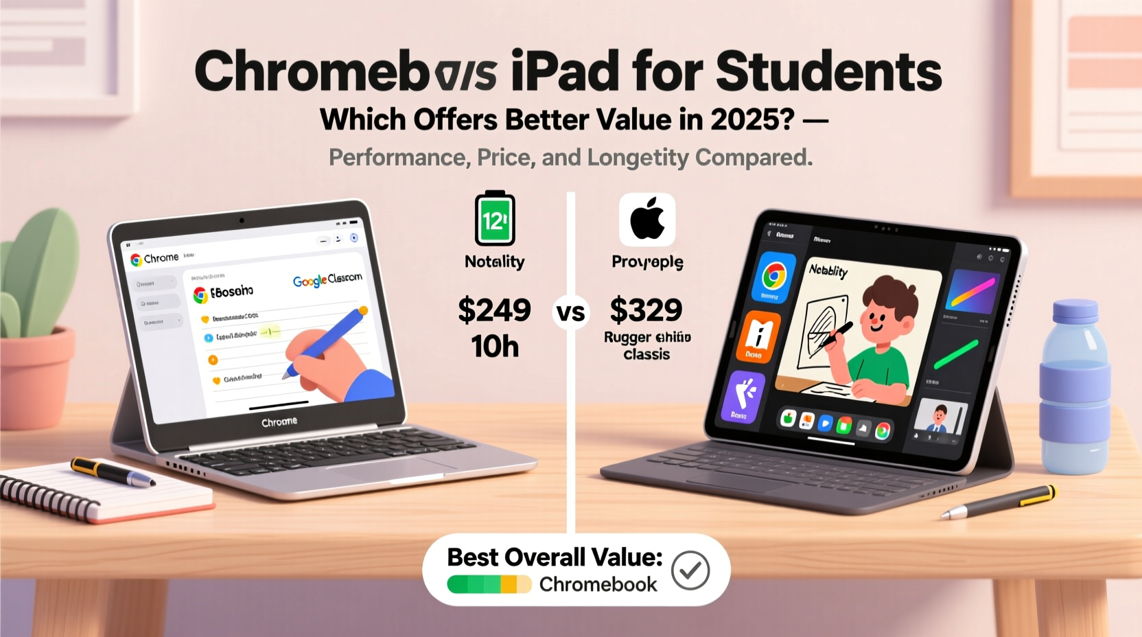 chromebook vs ipad for students which offers better value in 2025
