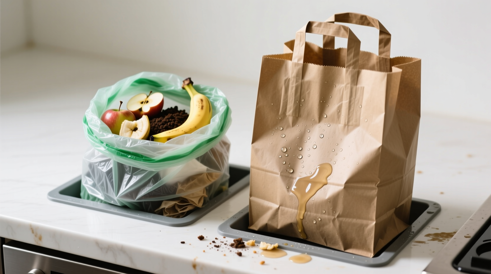 compostable vs paper bags for small bins
