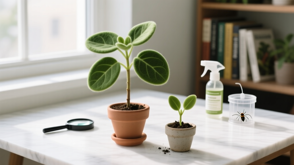 Felt Leaf Plant Propagation with Pest Control