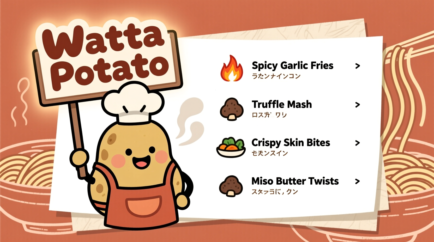 watta potato menu