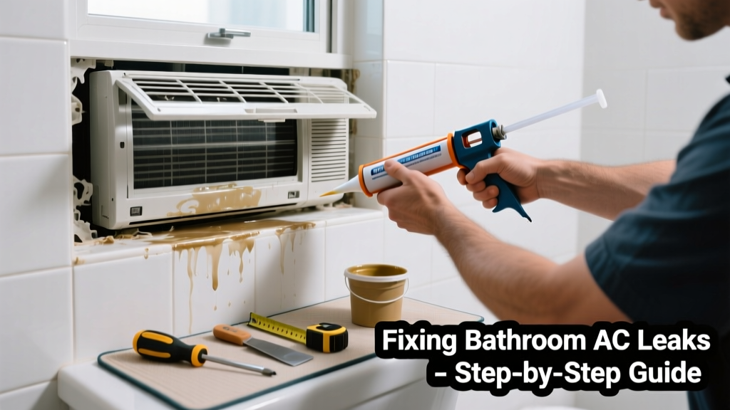Fixing Window AC Leaks in the Bathroom
