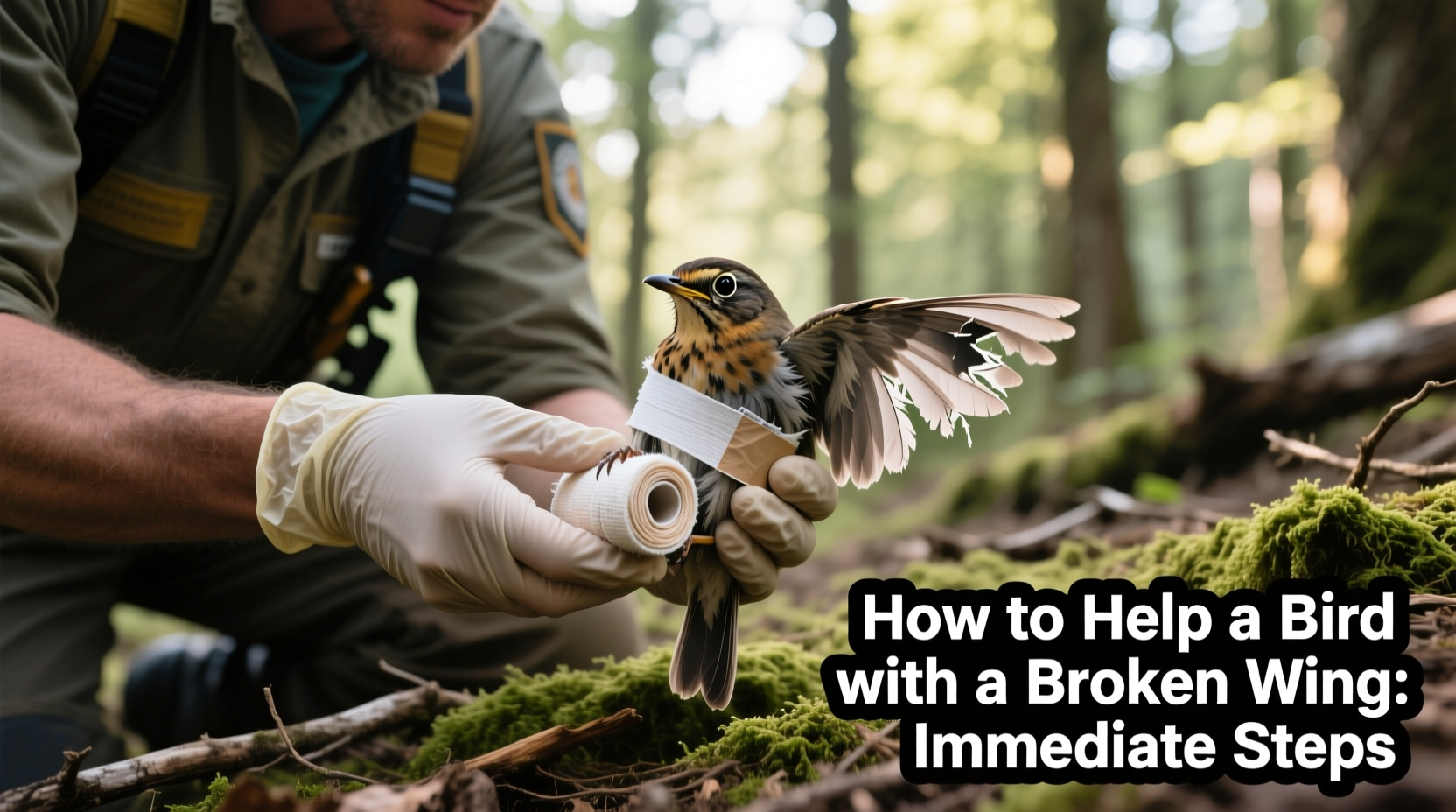 how do i help a bird with a broken wing