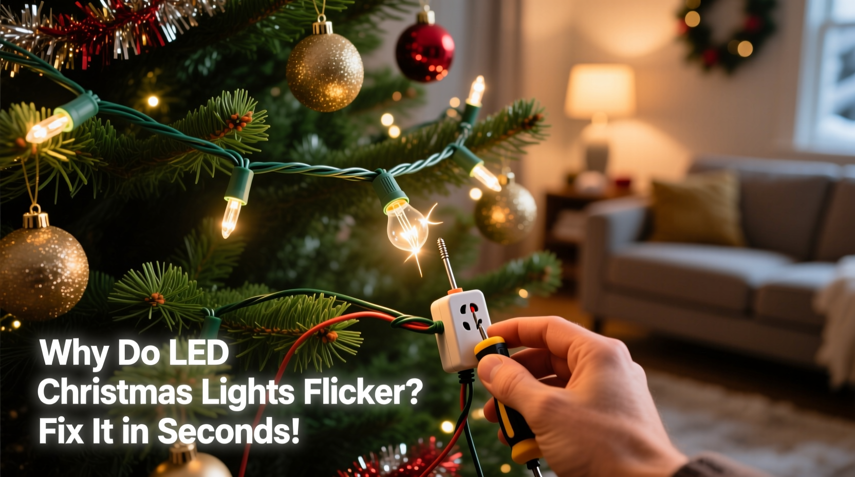 why do my led christmas lights flicker and how to fix it in seconds