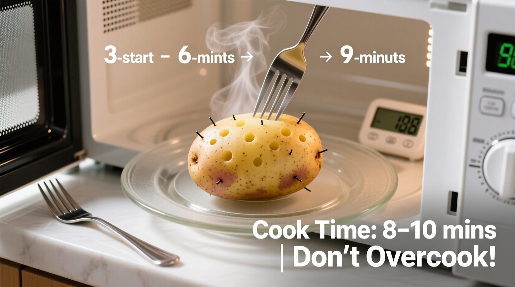Microwave Potato Cooking Times: Exact Minutes by Size