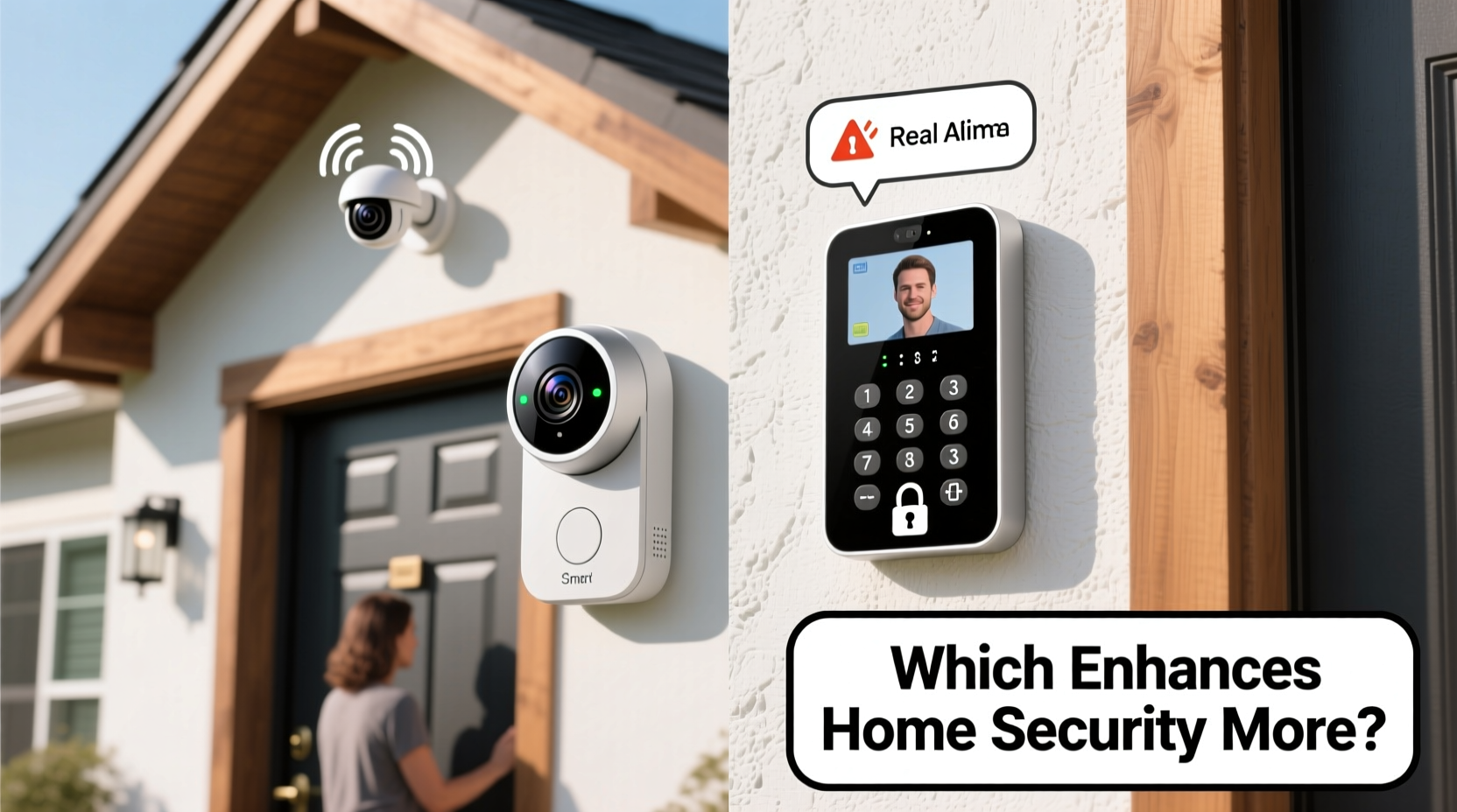 smart doorbell with camera vs keypad which improves home security more