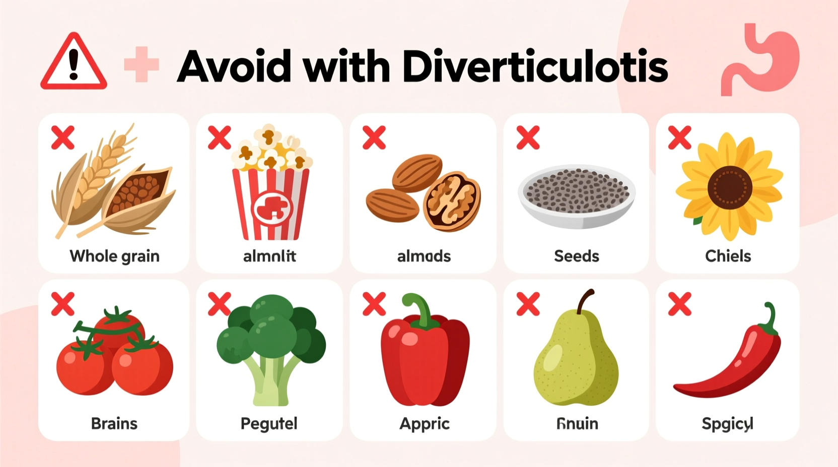 what are the 10 foods to avoid with diverticulitis